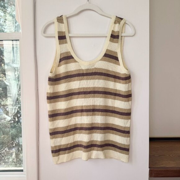 NWT Free People Beach Sweater Set Two Piece Striped Pants Set Vista Cream XS - Picture 12 of 12